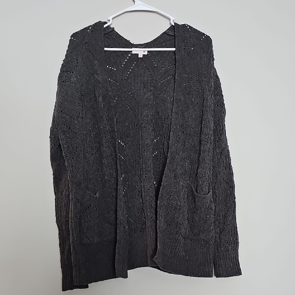 SO Women's Charcoal Knit Cardigan